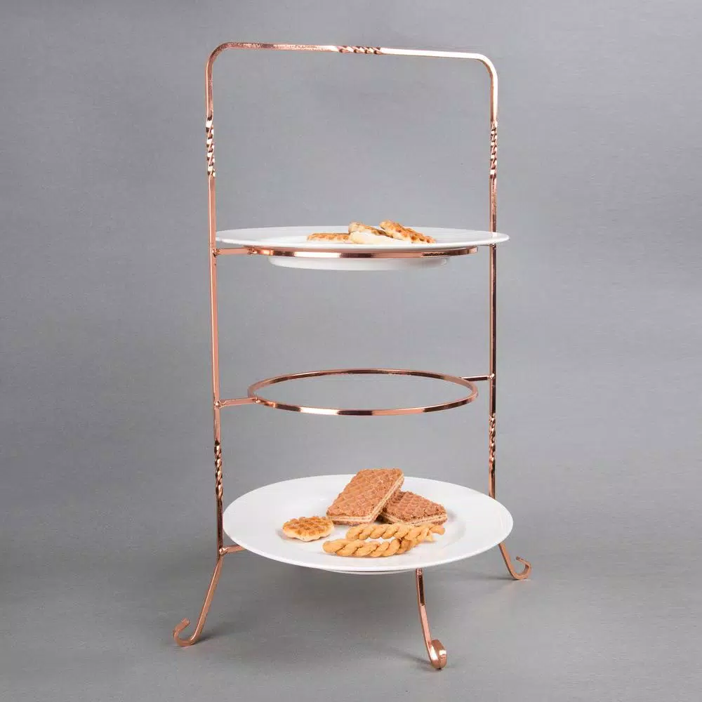 Best deal ⌛ Creative Home 3-Tier Copper Plated Dinner Plate Rack, Party Food Server, Serving Rack, Fruit Presentation, Party Food Server Display ✔️ 7 Best deal ⌛ Creative Home 3-Tier Copper Plated Dinner Plate Rack, Party Food Server, Serving Rack, Fruit Presentation, Party Food Server Display ✔️ - Image 5