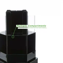 Brand new 💯 Mind Reader Black 18-Compartment 3-Tier Large Breakroom Condiment Organizer, Lazy Susan Coffee Condiment Organizer ✨ -Serveware Store Online unnamed file 1050