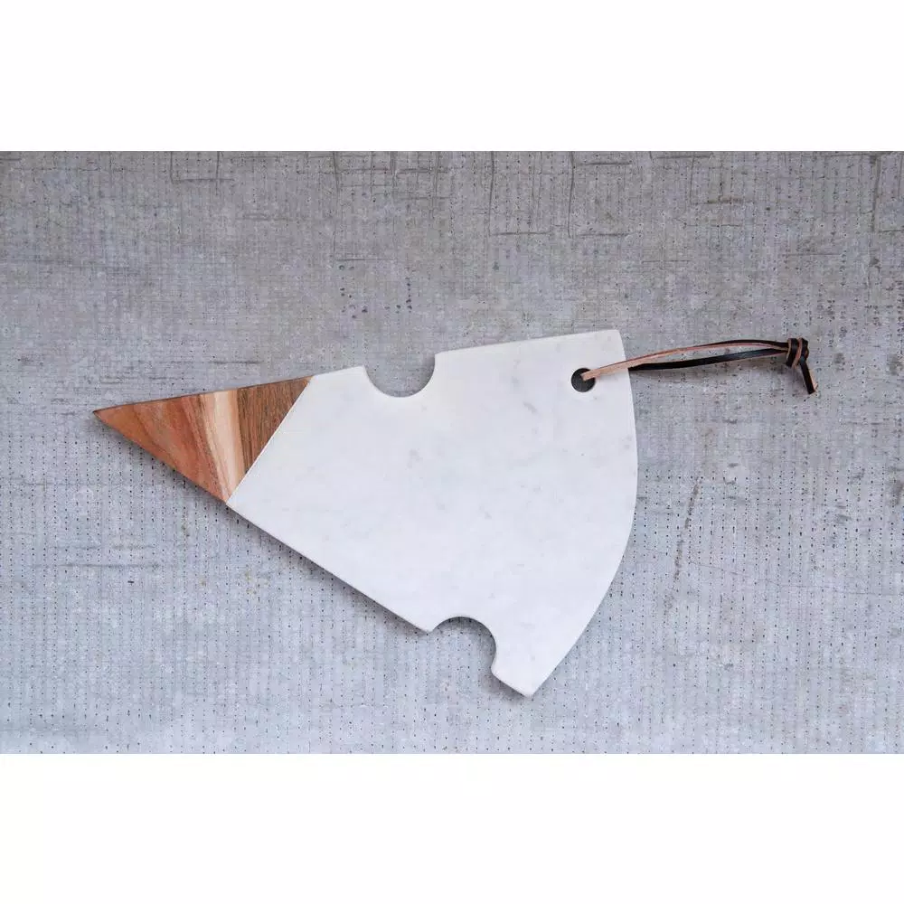 Cheap π 3R Studios Marble And Acacia Wood Cutting Board With Cheese Slice Shape π 5 Cheap π 3R Studios Marble And Acacia Wood Cutting Board With Cheese Slice Shape π - Image 3