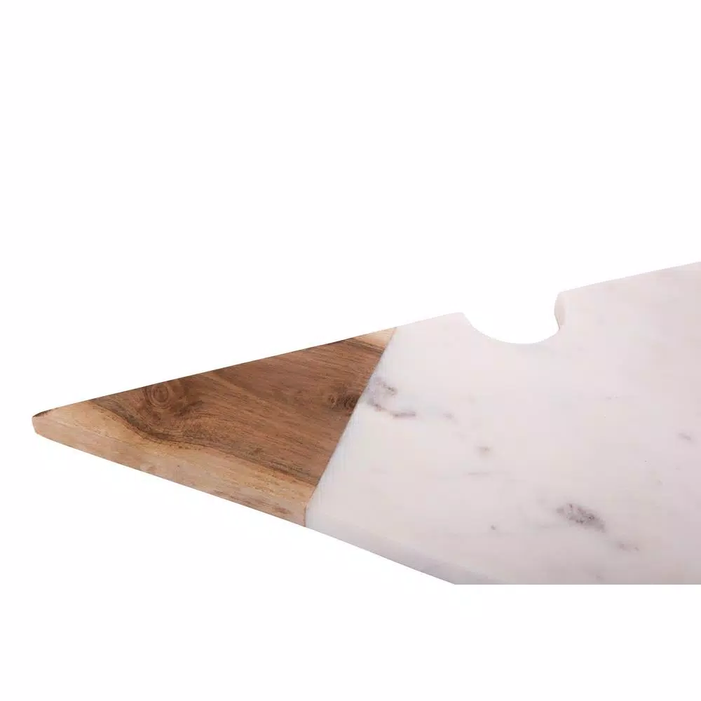 Cheap π 3R Studios Marble And Acacia Wood Cutting Board With Cheese Slice Shape π 7 Cheap π 3R Studios Marble And Acacia Wood Cutting Board With Cheese Slice Shape π - Image 5