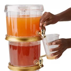 Best deal 😍 Mind Reader 2-Gal. Clear Beverage Dispenser With Ice Cone 2-Tier Stackable Drink Holder With Lids 🎁 -Serveware Store Online unnamed file 1066