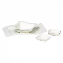 Best reviews of 🥰 Villeroy &amp; Boch Villeroy & Boch NewWave 5-Piece White Serve-Key Item Set 🌟