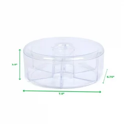 Coupon 🥰 Mind Reader Clear Acrylic Tea Bag Storage And Organizer 6-Compartment Tea Bag Holder With Lid, Round Pantry Organizer For Kitchen ⭐ -Serveware Store Online unnamed file 1084