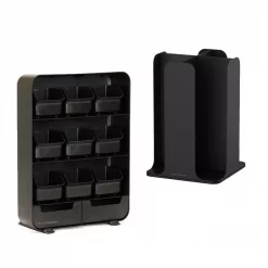 Flash Sale 🎉 Mind Reader Tea Black Bag/Condiment Organizer With Cup And Lid Storage 😀