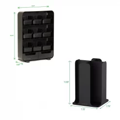 Flash Sale 🎉 Mind Reader Tea Black Bag/Condiment Organizer With Cup And Lid Storage 😀 -Serveware Store Online unnamed file 1128