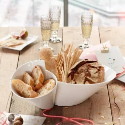 Discount ✔️ Villeroy &amp; Boch Villeroy & Boch New Wave White Porcelain Chip And Dip Bowl 🛒 -Serveware Store Online unnamed file 1134