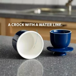 Buy 🔥 Sweese Butter Keeper Crock – French Butter Dish – Navy, Set Of 1 👏 -Serveware Store Online unnamed file 1170