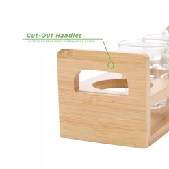 Buy 🧨 Mind Reader 13.25 In. W X 3.75 In. H X 3.88 In. L Brown Beer Serving Tray 4-Slots Glasses Included Rectangular Bamboo Flight Tray 😀 -Serveware Store Online unnamed file 1181