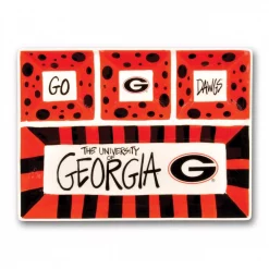 Budget 🔔 Magnolia Lane Georgia Ceramic 4 Section Tailgating Serving Platter 🥰