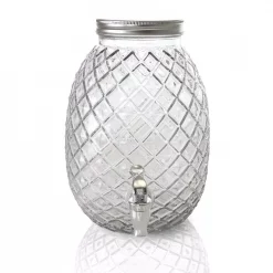 Cheapest 🛒 Gibson Home 1.2 Gal. Clear Glass Drink Dispenser Beverage Serveware In Pineapple Shape 🛒
