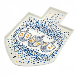Wholesale 🎉 Godinger 11.50 In. W X 1 In. H X 1 In. D White Bone China Dreidel Platter ⌛