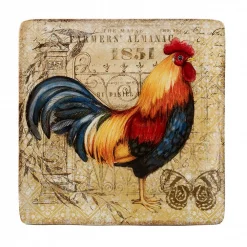 Cheapest 🔔 Certified International Gilded Rooster Multi-Colored 12.5 In. Ceramic Square Platter 😉
