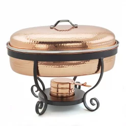 Brand new 👏 Old Dutch 16 In. X 14 In. X 13 In. 6 Qt. 🔨 Hammered Copper Chafing Dish ⭐
