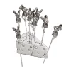 Outlet 🤩 Heim Concept 8 In. Silver Plated Metal Mice Cheese Picks With Crystal 🎉 -Serveware Store Online unnamed file 1263