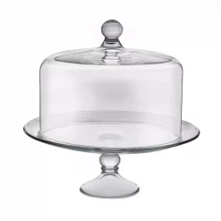 Cheapest 😉 Libbey Selene 2-piece Clear Glass Cake Stand With Dome 😀