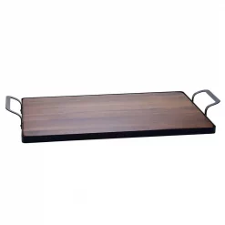 Best reviews of 👍 Certified International Acacia 24 In. X 5.25 In. Wood Brown Tray With Metal Frame 🔥