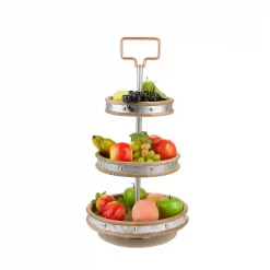 Best Pirce 🥰 Mind Reader 3-Tier Silver Cake Stand With Handle 💯 -Serveware Store Online unnamed file 1292