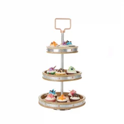 Best Pirce 🥰 Mind Reader 3-Tier Silver Cake Stand With Handle 💯 -Serveware Store Online unnamed file 1293