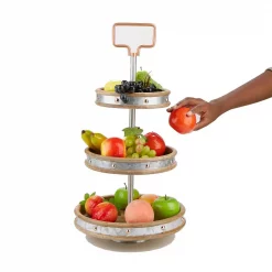 Best Pirce 🥰 Mind Reader 3-Tier Silver Cake Stand With Handle 💯 -Serveware Store Online unnamed file 1295