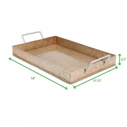 Wholesale 😀 Mind Reader Cooper Plated Galvanized Serving Tray With Handles Rectangular Tray, Brown ⭐ -Serveware Store Online unnamed file 1329