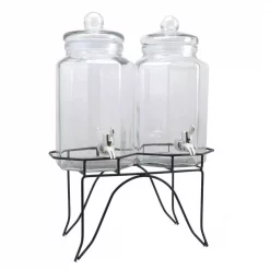 Cheap 🥰 Gibson Home Party Duo Twin 4 Qt. Glass Beverage Dispenser 🔔