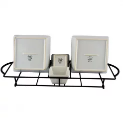 Best deal 🌟 Gibson Gracious Dining 5-Pieces White Porcelain Serving Set With Metal Rack ⌛ -Serveware Store Online unnamed file 1343