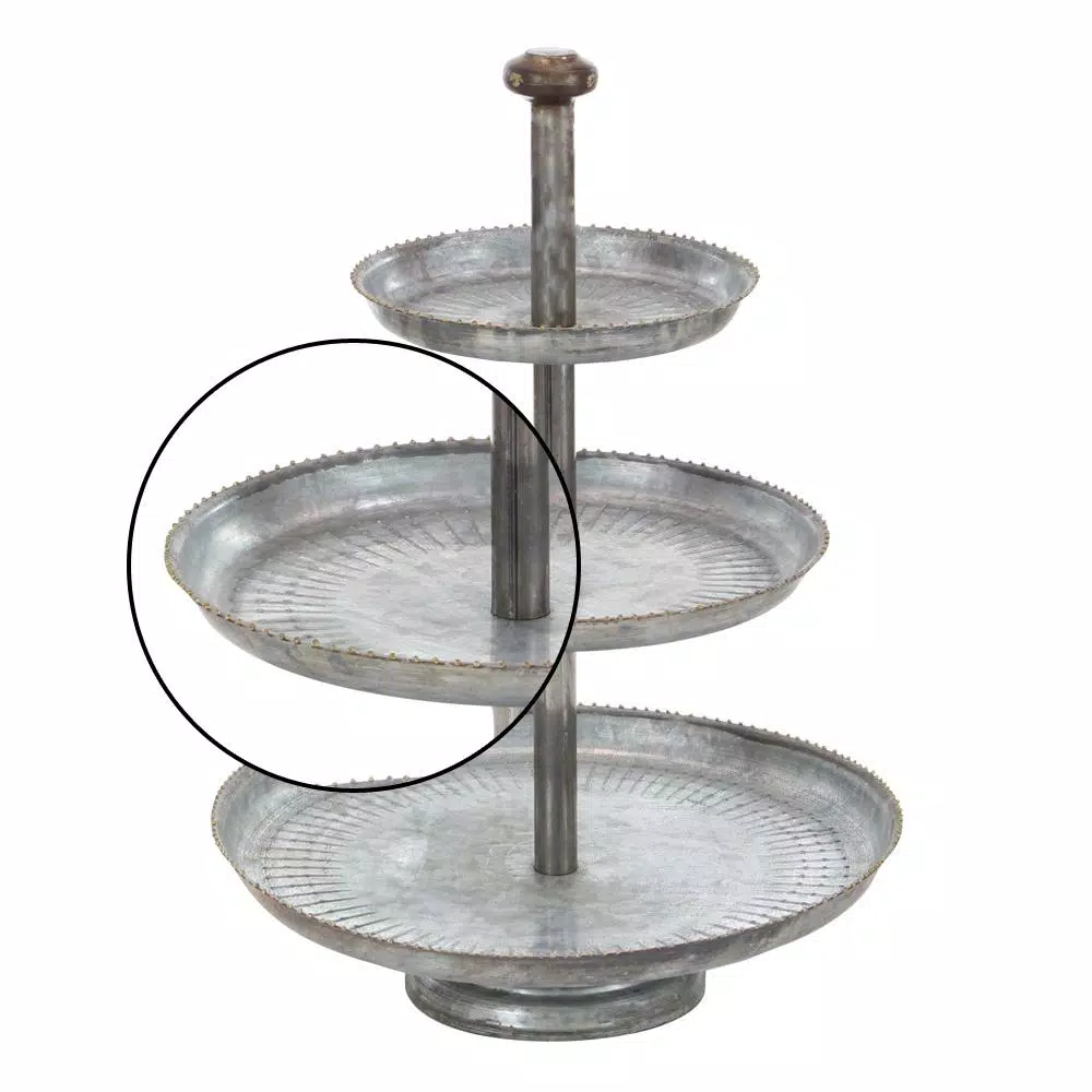 Best Sale 🥰 LITTON LANE 3-Tier Farmhouse Iron Cake Stand In Gray ⌛ 5 Best Sale 🥰 LITTON LANE 3-Tier Farmhouse Iron Cake Stand In Gray ⌛ - Image 3