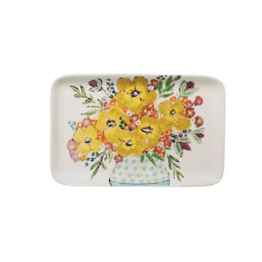Cheapest 🧨 3R Studios 14.75 In. White Stoneware Rectangle Platter With Yellow Flowers ⭐ -Serveware Store Online unnamed file 1374