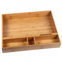 Discount 🧨 Creative Home Natural Bamboo Multipurpose Organizer Coffee Machine Accessories Storage Tray Serving Tray 🔥