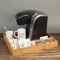 Discount 🧨 Creative Home Natural Bamboo Multipurpose Organizer Coffee Machine Accessories Storage Tray Serving Tray 🔥 -Serveware Store Online unnamed file 1433
