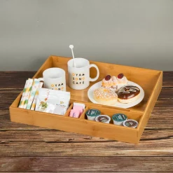 Discount 🧨 Creative Home Natural Bamboo Multipurpose Organizer Coffee Machine Accessories Storage Tray Serving Tray 🔥 -Serveware Store Online unnamed file 1434