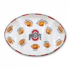 Brand new 🥰 Magnolia Lane Ohio State Ceramic Football Tailgating Platter 🥰