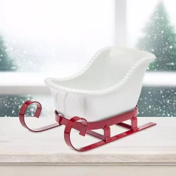 Deals ✨ Godinger White Metal Santa Sleigh 🍬 Candy Dish 🎉 -Serveware Store Online unnamed file 1513