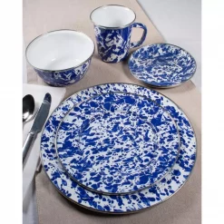 Best deal 💯 Golden Rabbit 20 In. Cobalt Swirl Enamelware Round Serving Tray 💯 -Serveware Store Online unnamed file 155