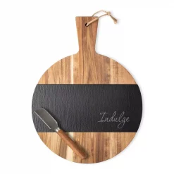 Serveware Store Online 42 Promo ๐ Cathy's Concepts Cathyโs Concepts Indulge Round Acacia And Slate Board ๐