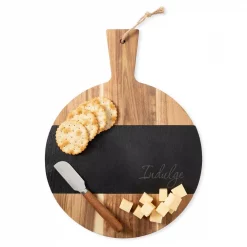 Promo 🎁 Cathy's Concepts Cathy’s Concepts Indulge Round Acacia And Slate Board 👍 -Serveware Store Online unnamed file 164