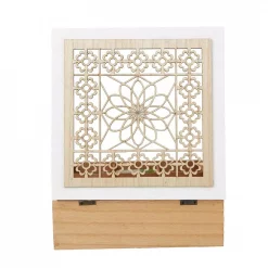 Budget 😍 Mind Reader Brown Tea Box Storage Holder With Wood Floral Pattern 🎁 -Serveware Store Online unnamed file 179