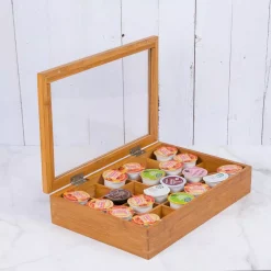 Best deal ⌛ Creative Home Natural Bamboo Single Serve Drawer Coffee Pod Holder Organizer With Acrylic Cover 😀 -Serveware Store Online unnamed file 2