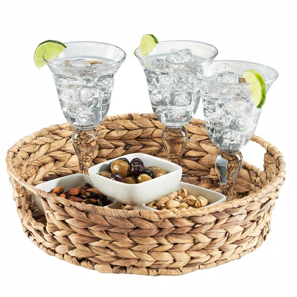 Wholesale ๐ Artland Garden Terrace Tray W Handles, Water Hyacinth, 15 In. Dia, 4 In. H โ๏ธ 4 Wholesale ๐ Artland Garden Terrace Tray W Handles, Water Hyacinth, 15 In. Dia, 4 In. H โ๏ธ - Image 2