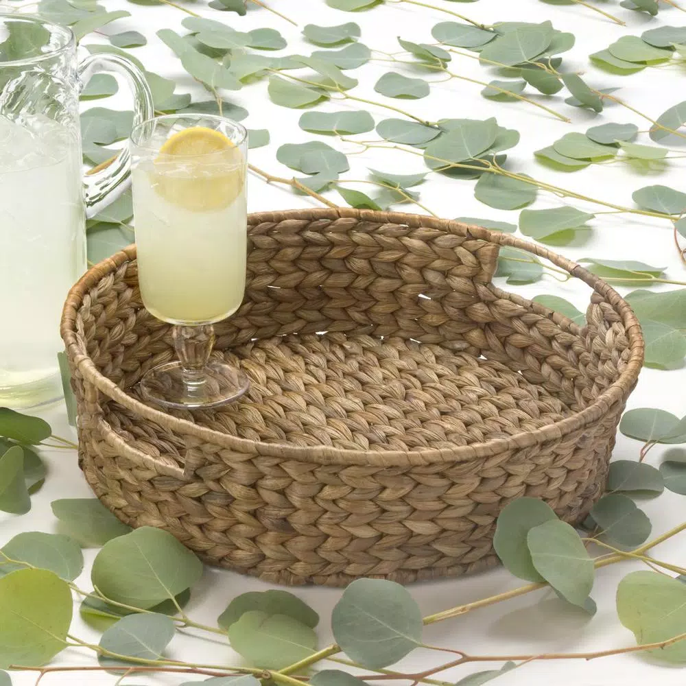 Wholesale ๐ Artland Garden Terrace Tray W Handles, Water Hyacinth, 15 In. Dia, 4 In. H โ๏ธ 5 Wholesale ๐ Artland Garden Terrace Tray W Handles, Water Hyacinth, 15 In. Dia, 4 In. H โ๏ธ - Image 3