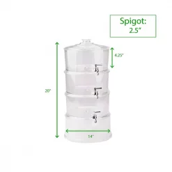 Outlet 😉 Mind Reader 3 Gal. Clear Plastic Beverage Dispenser With Ice Bottom, 3-Tier Stackable Drink Holder With Lids 👏 -Serveware Store Online unnamed file 219