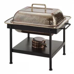 New 🧨 Old Dutch 15 In. X 12 In. X 15 In. 4 Qt. Rectangular Antique Copper 🔨 Hammered Chafing Dish 🎉