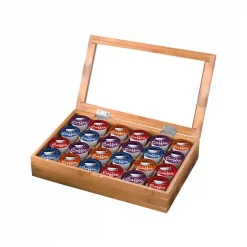 Best deal ⌛ Creative Home Natural Bamboo Single Serve Drawer Coffee Pod Holder Organizer With Acrylic Cover 😀