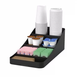 Flash Sale ❤️ Mind Reader Trove 7 Compartment Coffee Condiment Organizer In Black 🛒 -Serveware Store Online unnamed file 259
