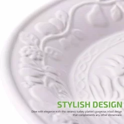 Best Sale 🥰 Ovente 13.4 In. White Turkey Ceramic Serving Platter ✔️ -Serveware Store Online unnamed file 265