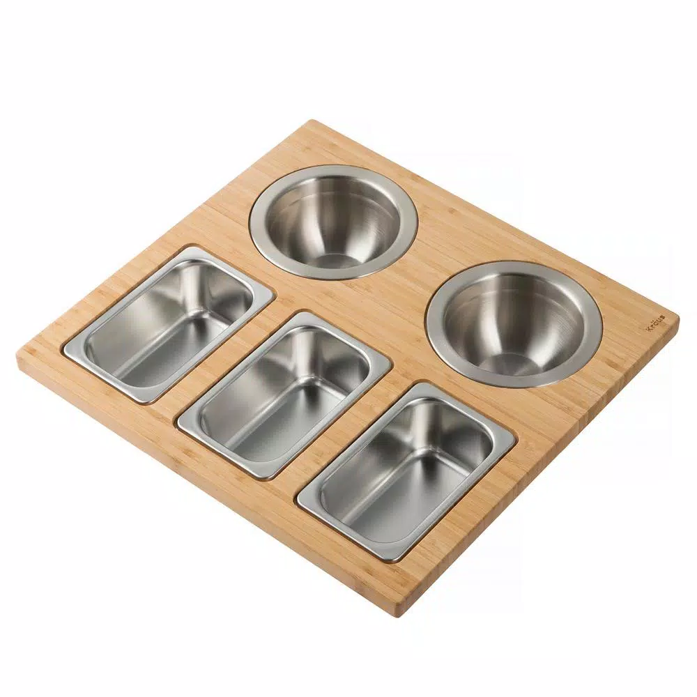 Cheapest ๐ KRAUS 16.75 In. Workstation Kitchen Sink Composite Serving Board Set With Stainless Steel Bowls ๐ 3 Cheapest ๐ KRAUS 16.75 In. Workstation Kitchen Sink Composite Serving Board Set With Stainless Steel Bowls ๐ - Image 2