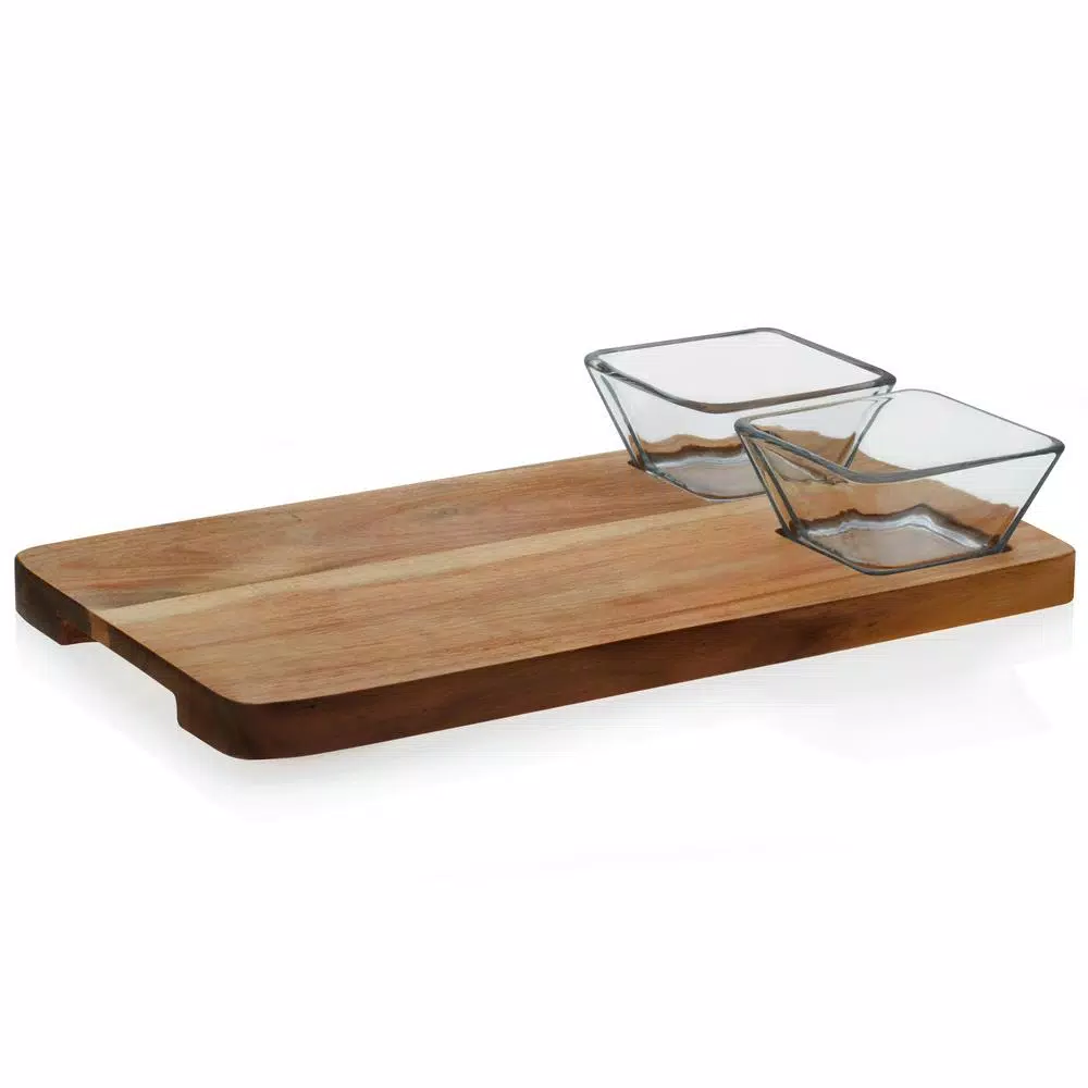 Cheap ๐ Libbey Acaciawood 2-Piece Glass Dipping Bowl Set With Wood Serving Board ๐ฅ 3 Cheap ๐ Libbey Acaciawood 2-Piece Glass Dipping Bowl Set With Wood Serving Board ๐ฅ
