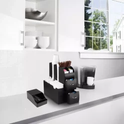 Budget 🛒 Mind Reader Coffee/Condiment Organizer With Sleeve Dispenser, Space Saver, Black ⭐ -Serveware Store Online unnamed file 323