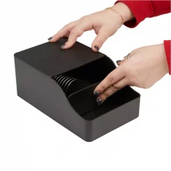 Budget 🛒 Mind Reader Coffee/Condiment Organizer With Sleeve Dispenser, Space Saver, Black ⭐ -Serveware Store Online unnamed file 324