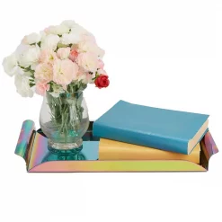 Outlet 🤩 Mind Reader Assorted Color Metal Rectangular Serving Tray With Handles 💯 -Serveware Store Online unnamed file 375